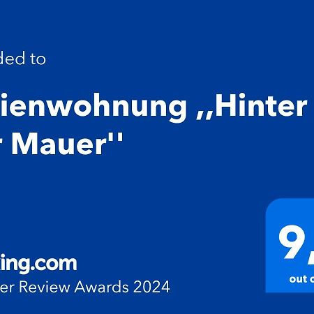 Ferienwohnung ,,Hinter Der Mauer" Хильдбургхаузен Экстерьер фото